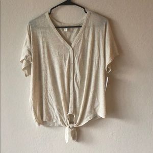 Beige short sleeve
